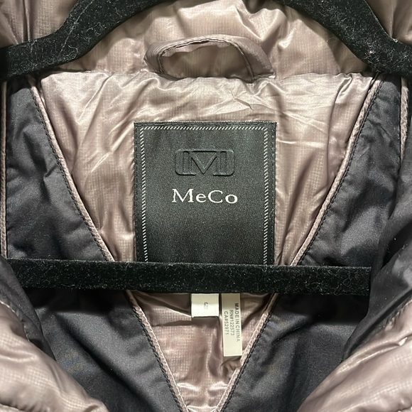 MeCo Goose Down Jacket Coat Women’s chocolate brown long length - Picture 2 of 12